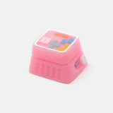 Tappi per chiavi artigianali Tetris rosa