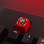 copritastiera personalizzati spider man rosso argento