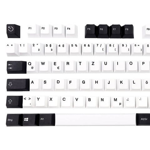 Keycaps Layout tedesco in bianco e nero