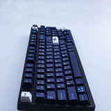 Tastiera meccanica personalizzata moon blue in profilo